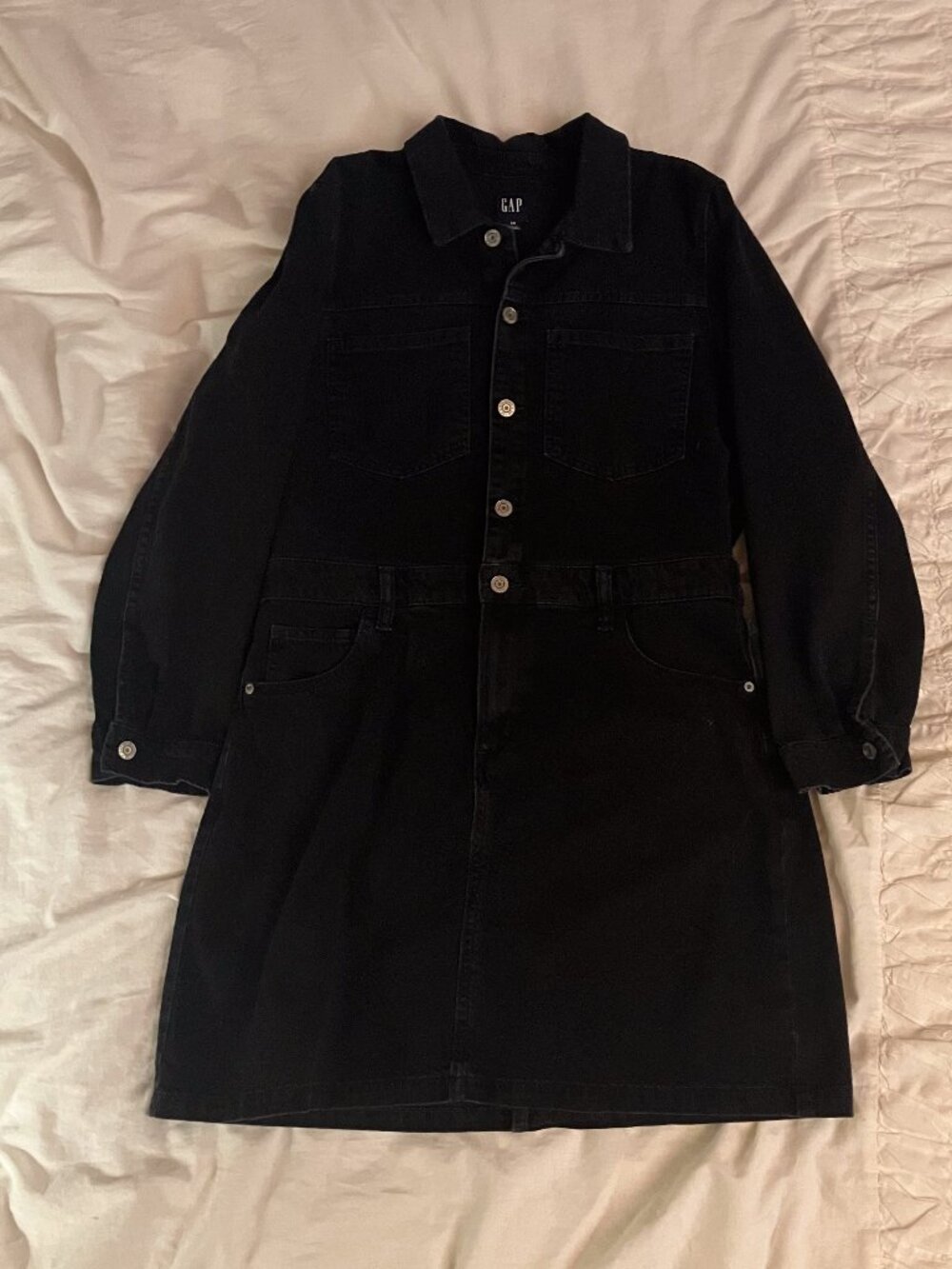 GAP denim button down dress
